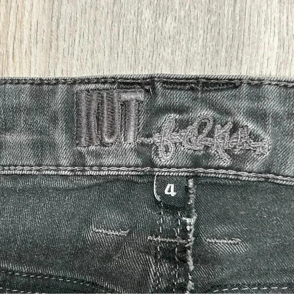 KUT From The Kloth Diana Skinny Mid Rise Jeans Dark Wash Black Denim Size 4 - Picture 3 of 11